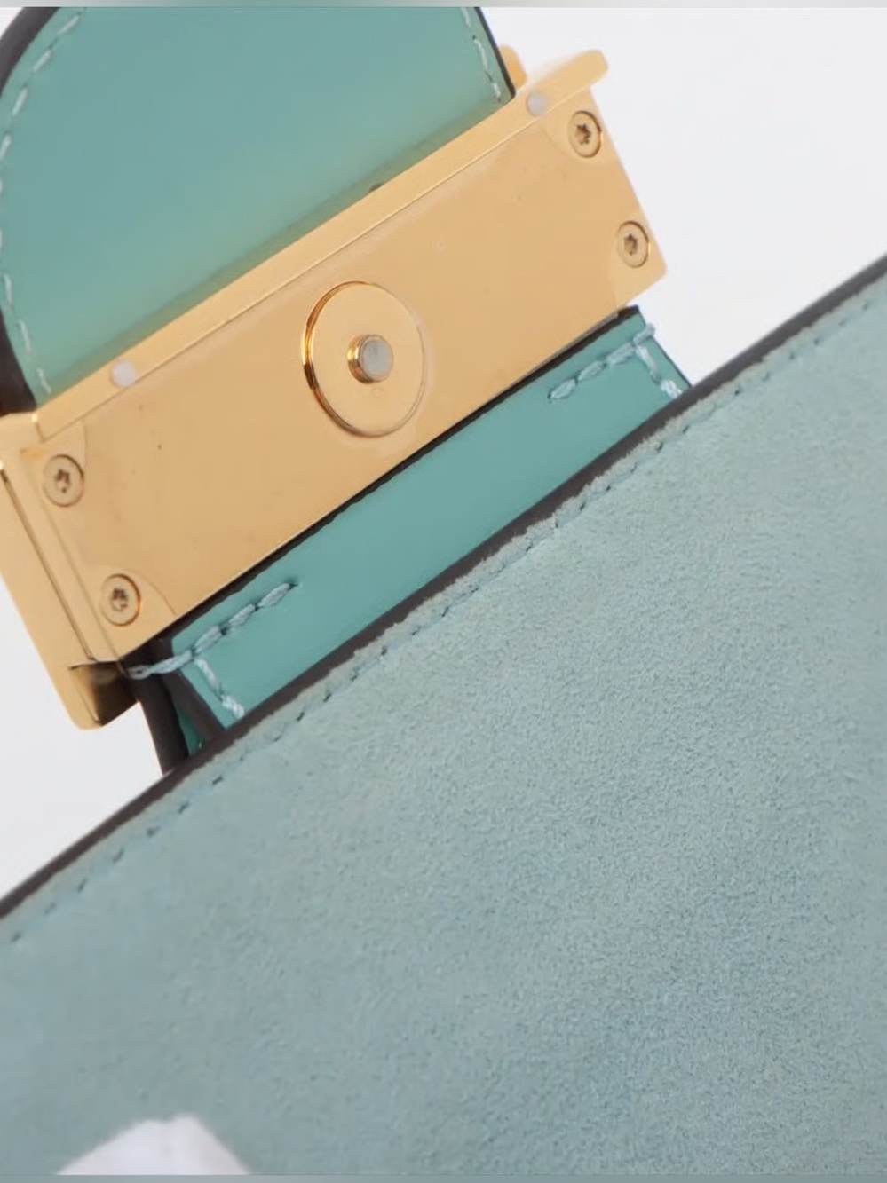 ✨🛍️ Louis Vuitton Light Blue Leather Mini Dauphine Shoulder Bag - Picture 9 of 10